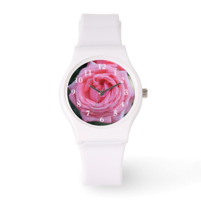Roze Rose Petals Watch Horloge (Voorkant)