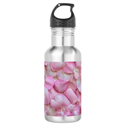 Roze Rose Petals Waterfles (Voorkant)