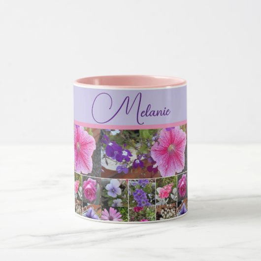 Roze Rose Petunia Flowers Floral  Mok (Midden)