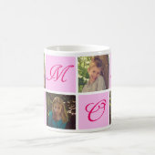 Roze Rose Photo Collage Gift for mam Moederdag Koffiemok (Center)