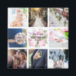 Roze Rose Photo Collage Magnet Wedding Favor<br><div class="desc">Zoek coördinerende producten in ons "Roze Rose & Lavender" Collectie!</div>