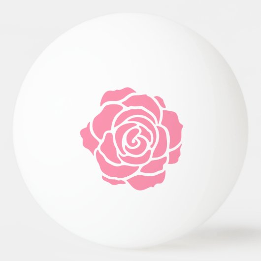 Roze Rose Ping Pong Ball (Voorkant)