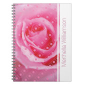 Roze Rose Polka Dot Custom Notitieboek Journal (Voorkant)