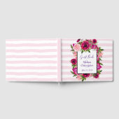 Roze Rose & Poppy Floral Bouquet Wedding Gastenboek (Volledig)
