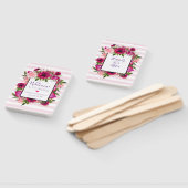 Roze Rose & Poppy Floral Bouquet Wedding Handwaaier (Niet-gemonteerd)