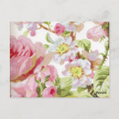  Roze Rose Posh Trouwtafel Nummer Briefkaart (Achterkant)