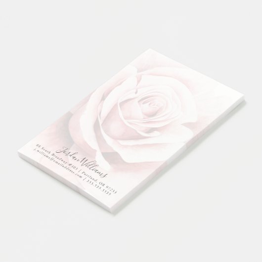 Roze Rose Post-it® Notes (Schuin)