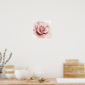 Roze Rose Poster (Keuken)