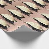 Roze Rose Powder Gold Glitter Eyes Lashes Gold Cadeaupapier (Hoek)