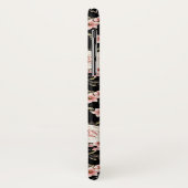 Roze Rose Profusion Monogram - zwarte achtergrond Case-Mate iPhone Case (Achterkant/links)