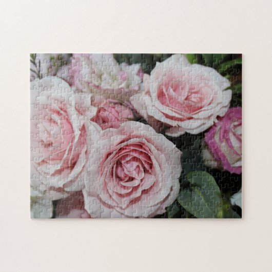 Roze Rose Puzzle Legpuzzel (Horizontaal)