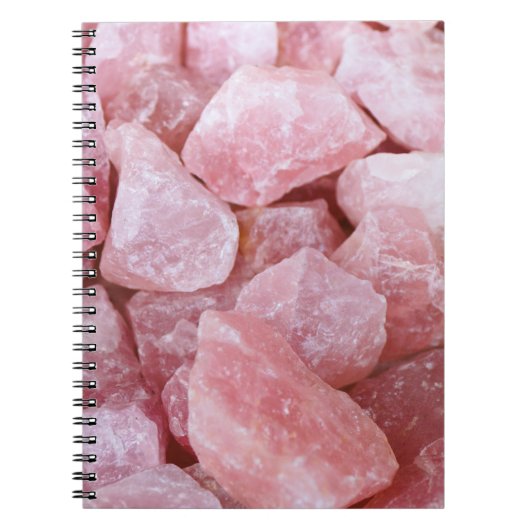 Roze Rose Quartz Crystal Love Notitieboek Journal (Voorkant)