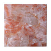 Roze Rose Quartz Gemstone Print Tegeltje (Voorkant)