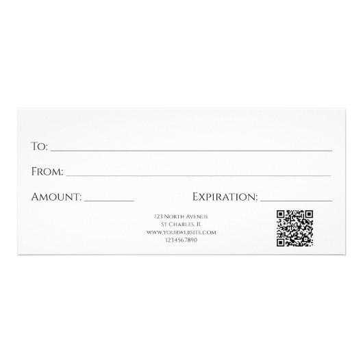 Roze Rose Quartz Spa Salon Cadeaucertificaat Reclamekaart (Achterkant)