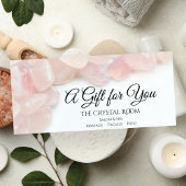 Roze Rose Quartz Spa Salon Cadeaucertificaat Reclamekaart