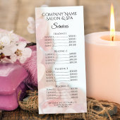 Roze Rose Quartz Spa Salon Service Menu