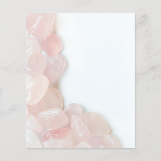 Roze Rose Quartz Spa Salon Services Menu (Achterkant)