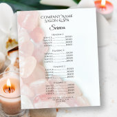 Roze Rose Quartz Spa Salon Services Menu