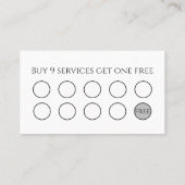 Roze Rose Quartz Stones Salon Spa Klantenkaartje (Achterkant)