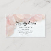 Roze Rose Quartz Stones Salon Spa Klantenkaartje (Voorkant)