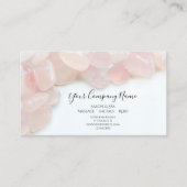 Roze Rose Quartz Stones Salon Spa Visitekaartje (Voorkant)