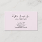 *~* Roze Rose Quartz Waterverf Crystals Visitekaartje (Achterkant)