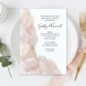 Roze Rose Quartz Wedding Menu