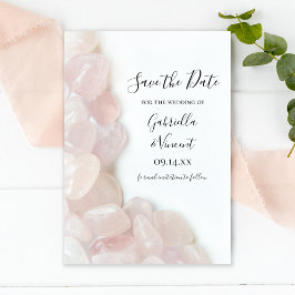 Roze Rose Quartz Wedding Save the Date