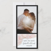 Roze Rose Quartz Wedding Save the Date Photo Card (Voorkant)