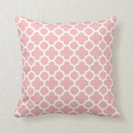 Roze Rose Quatrefoil Trellis Pattern Kussens