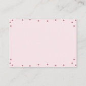 Roze Rose Quinceañera Accommodatie Informatiekaartje (Achterkant)