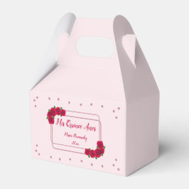 Roze Rose Quinceañera Bedankdoosjes