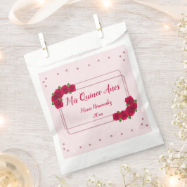 Roze Rose Quinceañera Bedankzakje