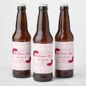Roze Rose Quinceañera Bier Etiket (Flessen)
