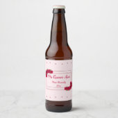 Roze Rose Quinceañera Bier Etiket (Voorkant)