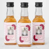 Roze Rose Quinceañera Likeurfles Etiket (Flessen)