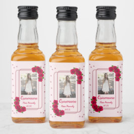 Roze Rose Quinceañera Likeurfles Etiket
