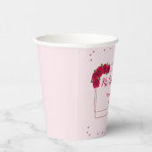 Roze Rose Quinceañera Papieren Bekers (Rechts)