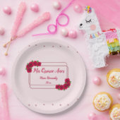 Roze Rose Quinceañera Papieren Bordje (Feest)