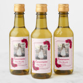 Roze Rose Quinceañera Wijn Etiket (Flessen)