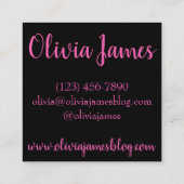 Roze Rose Raindrops Dew Garden Gate Foto Vierkante Visitekaartje (Achterkant)