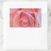 Roze Rose Rechthoekige Sticker (Tas)