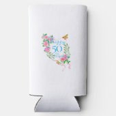 Roze Rose Ribbon Verjaardag Koeler (Achterkant)