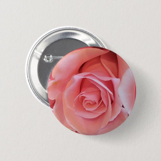 Roze Rose Ronde Button 5,7 Cm (Voorkant /achterkant)