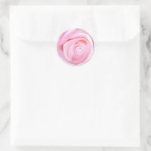 Roze Rose Ronde Sticker (Tas)
