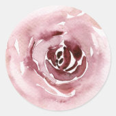 Roze Rose Ronde Sticker (Voorkant)