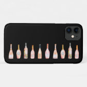 Roze rosé roos waterverf flesje Case-Mate iPhone case (Achterkant (horizontaal))