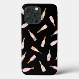 Roze rosé roos waterverf flesje Case-Mate iPhone case