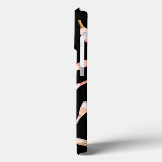 Roze rosé roos waterverf flesje Case-Mate iPhone case (Achterkant / Links)