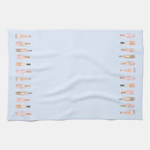 Roze rosé roos waterverf flesje theedoek (Horizontaal)